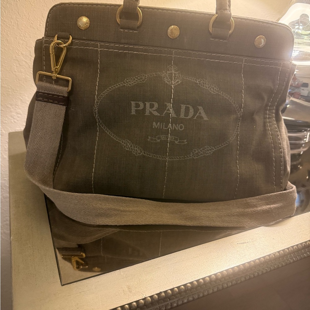 Prada Men's Tan Messenger Bag